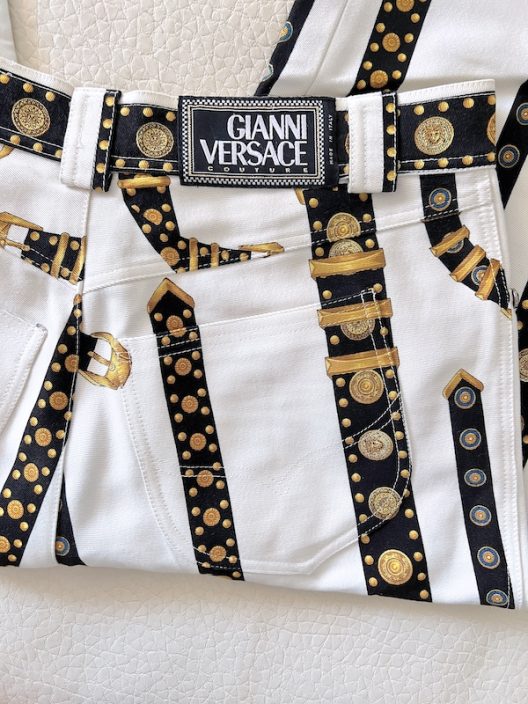 VTG Gianni Versace Couture Iconic Belts print S/S 1993