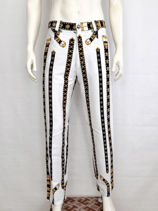VTG Gianni Versace Couture Iconic Belts print S/S 1993