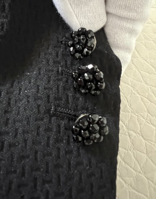 Giorgio Armani Black Suit-Jewel Buttons