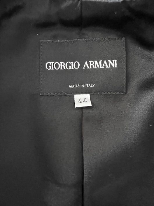 Giorgio Armani Black Suit-Jewel Buttons