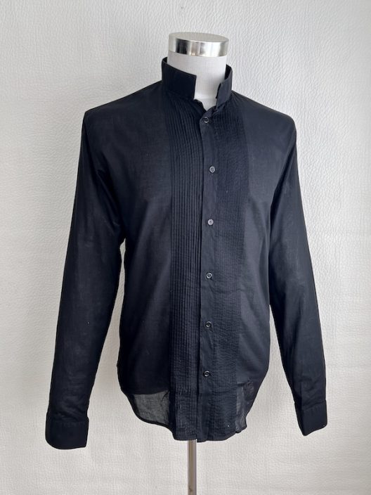 Dior Homme by Hedi Slimane Black Inverted Neck Shirt