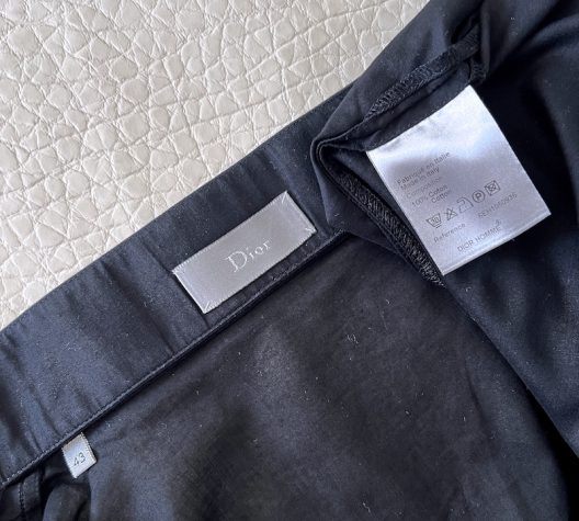 Dior Homme by Hedi Slimane Black Inverted Neck Shirt