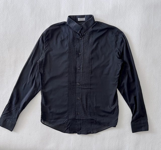 Dior Homme by Hedi Slimane Black Inverted Neck Shirt
