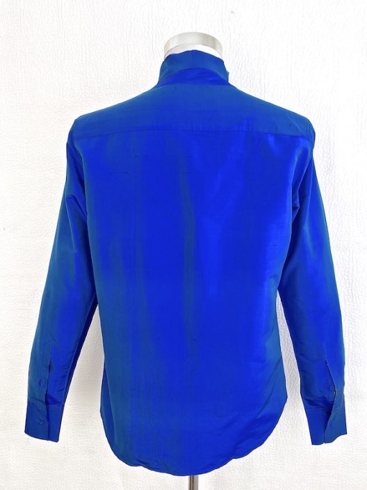 Emporio Armani Runway Silk Shirt Collarless-Hidden buttons