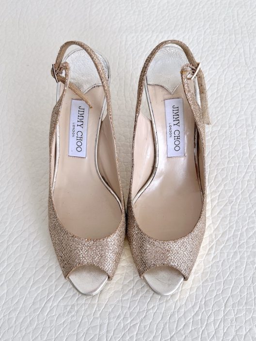 Jimmy Choo Peep Toe Golden Heels