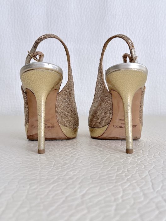 Jimmy Choo Peep Toe Golden Heels
