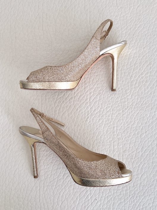 Jimmy Choo Peep Toe Golden Heels