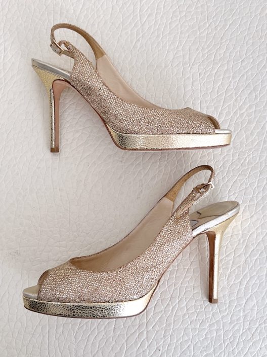 Jimmy Choo Peep Toe Golden Heels
