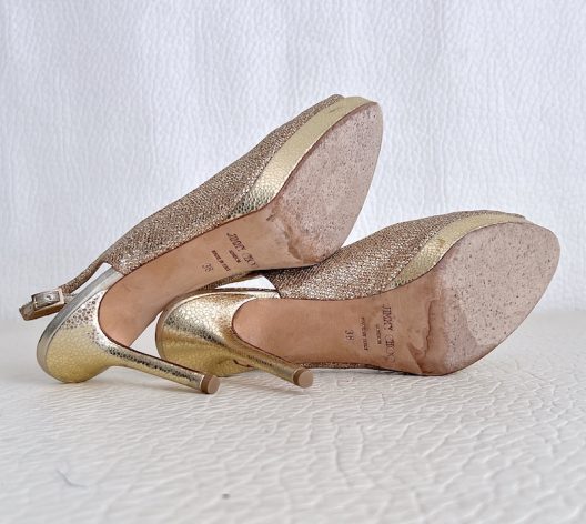 Jimmy Choo Peep Toe Golden Heels