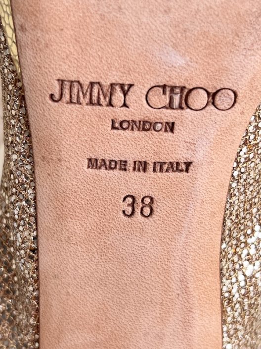 Jimmy Choo Peep Toe Golden Heels