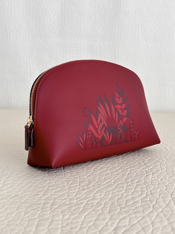 Cartier Panthère - Burgundy leather makeup bag