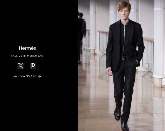 Runway Hermès Unstructured Striped Jacket