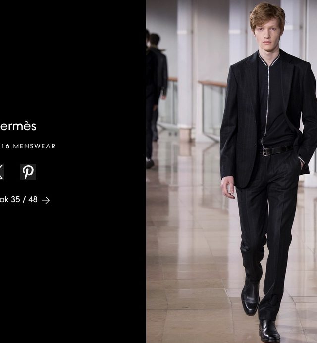 Runway Hermès Unstructured Striped Jacket