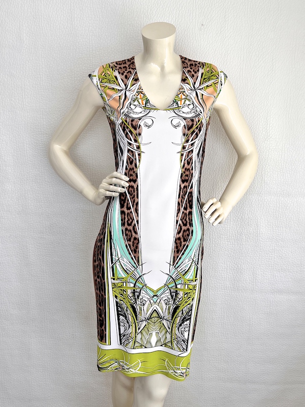 Roberto Cavalli Animal Print Sleeveless Dress