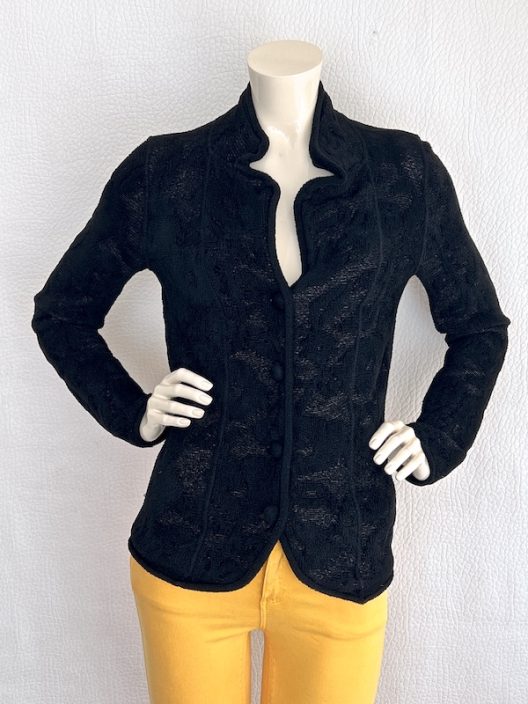 Armani Collezioni Black Knit Jacket