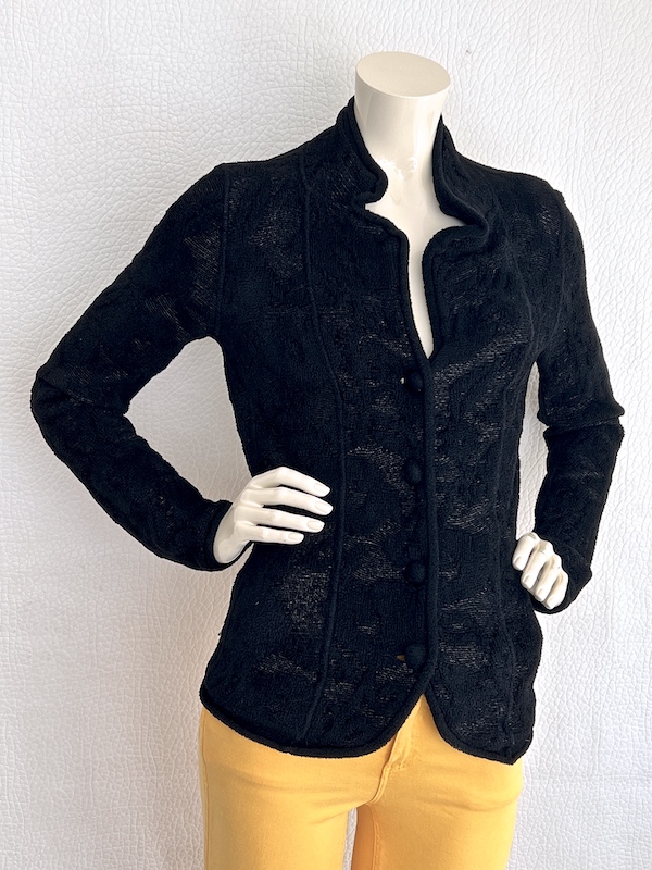 Armani Collezioni Black Knit Jacket