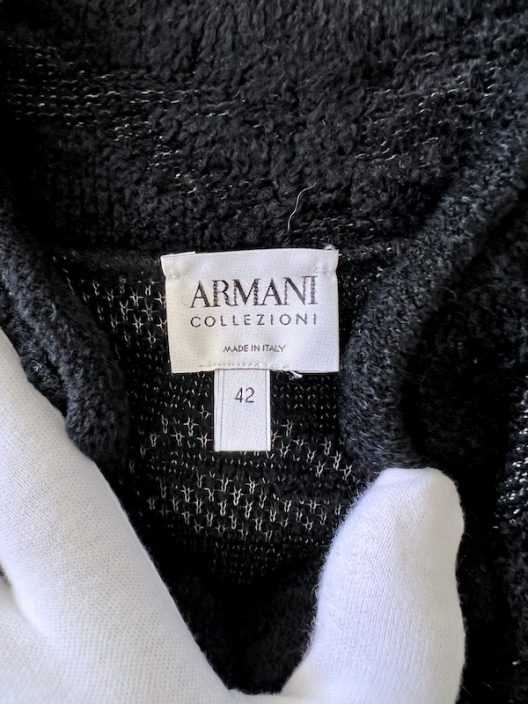 Armani Collezioni Black Knit Jacket