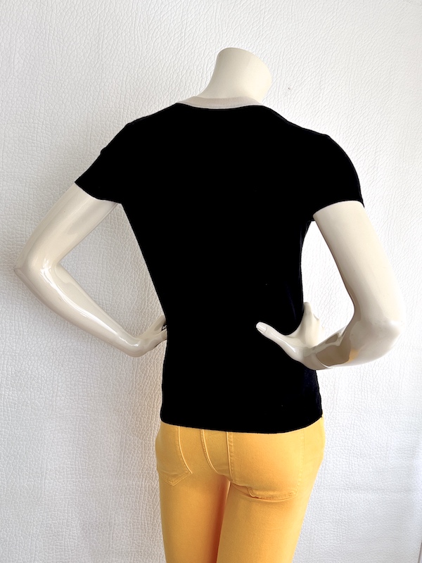 Chanel Black Cashmare Knit Top 