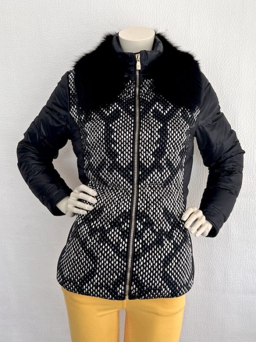 Versace Down Jacket Embellished With Rhinestones