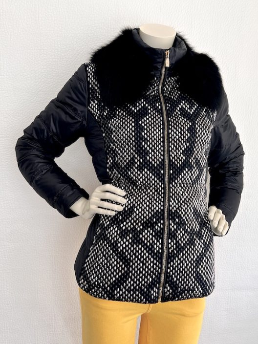 Versace Down Jacket Embellished With Rhinestones