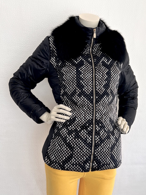 Versace Down Jacket Embellished With Rhinestones