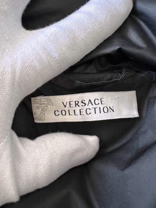 Versace Down Jacket Embellished With Rhinestones