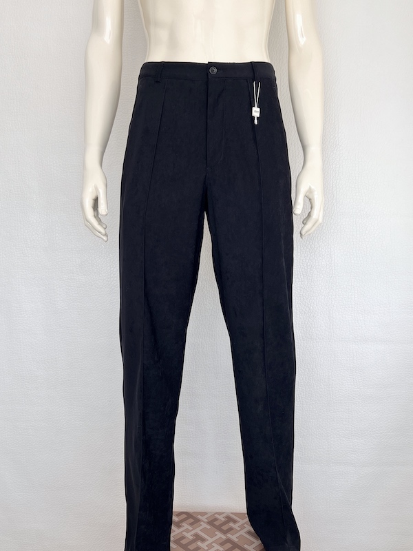 Armani Collezioni Black Micro Velvet trousers