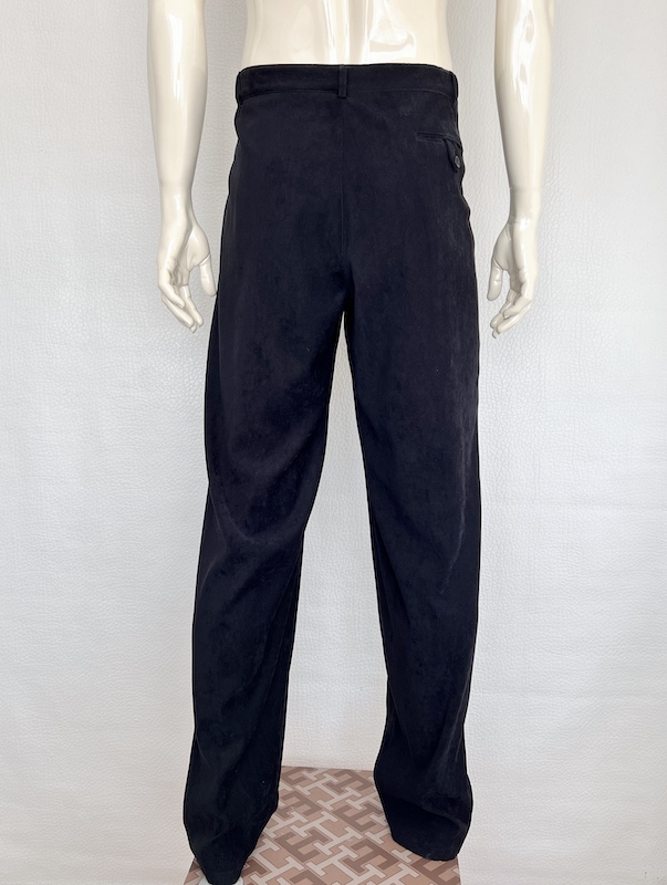 Armani Collezioni Black Micro-Velvet trousers