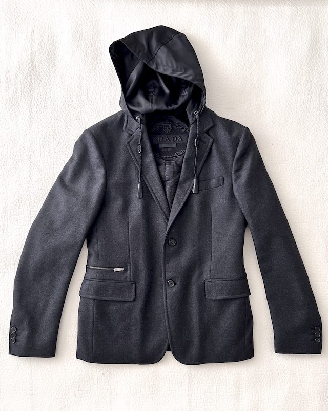 Prada Padded Jacket With Detachable Hood