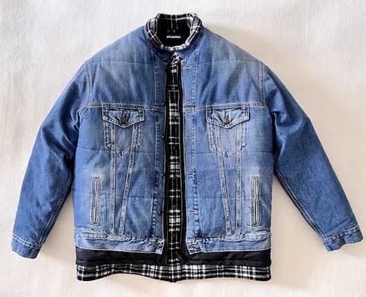 RARE Balenciaga Oversize Padded Denim Bomber Jacket