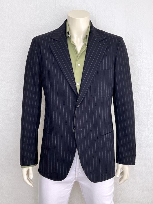 Runway Hermès Unstructured Striped Jacket