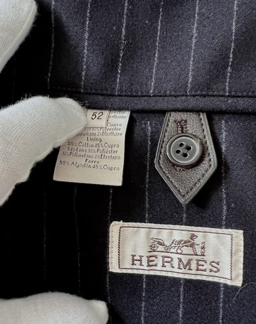 Runway Hermès Unstructured Striped Jacket