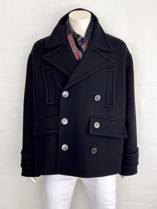 Valentino Garavani Black Double-Breasted Oversize Coat