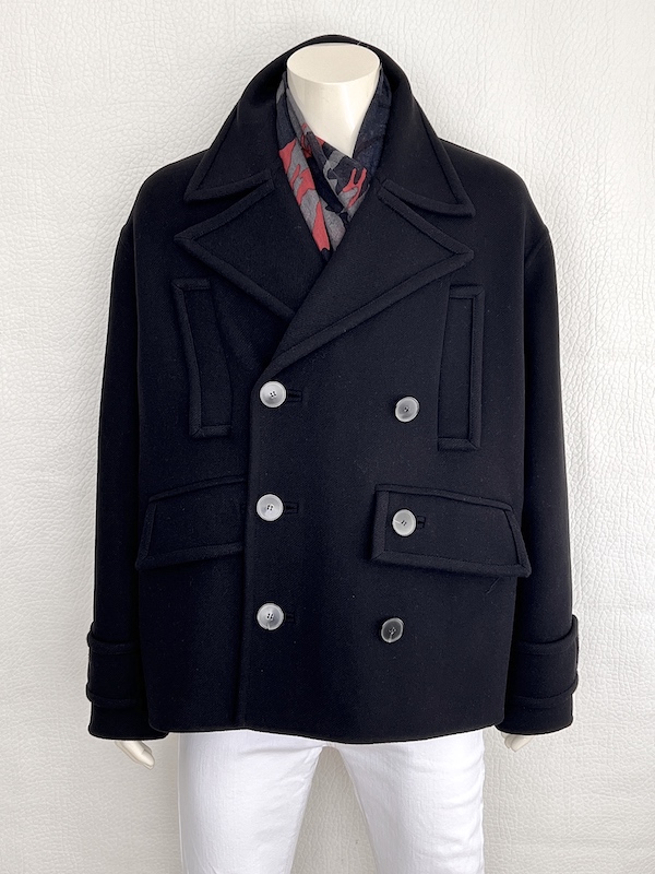 Valentino Garavani Black Double-Breasted Oversize Coat