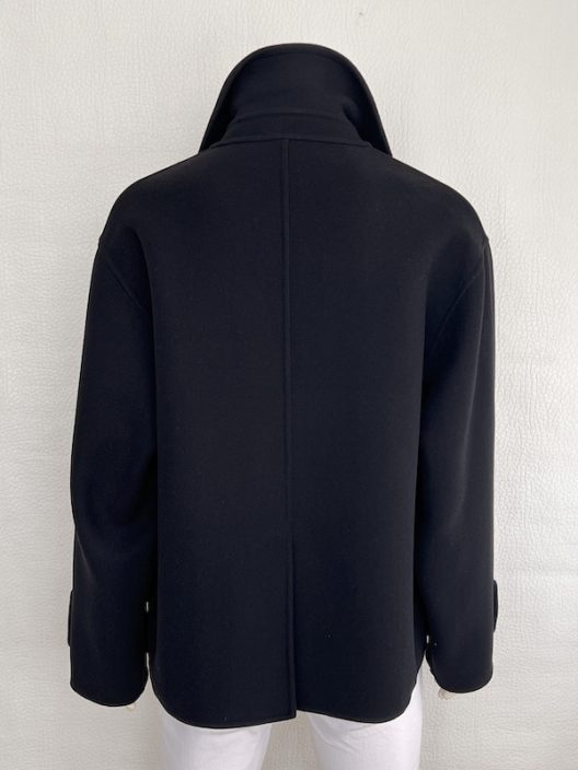 Valentino Garavani Black Double-Breasted Oversize Coat