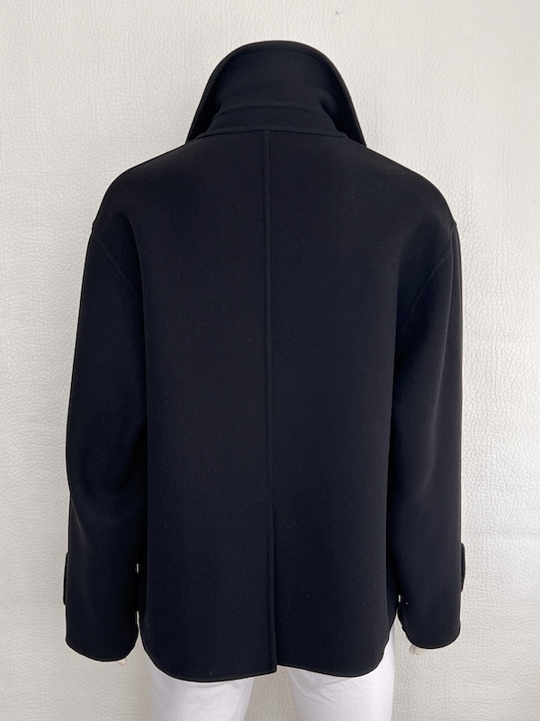 Valentino Garavani Black Double-Breasted Oversize Coat