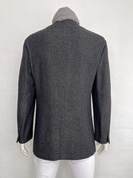 VTG Emporio Armani Unstructured Wool Mandarin Collar Jacket