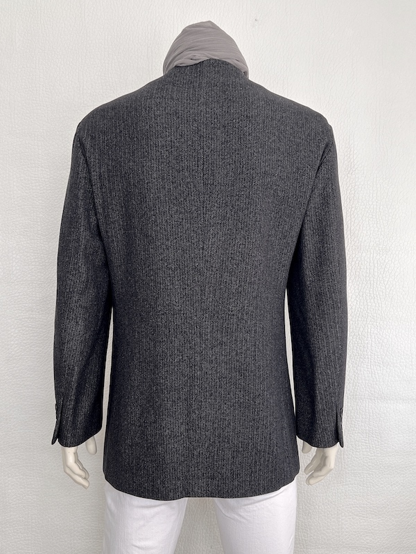 VTG Emporio Armani Unstructured Wool Mandarin Collar Jacket