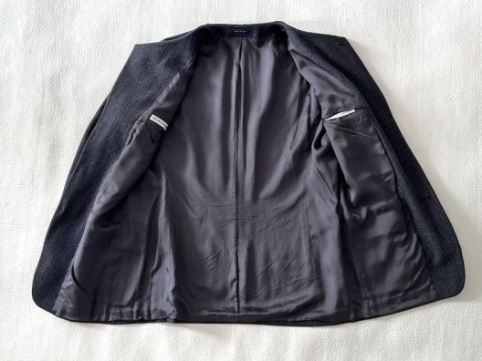 VTG Emporio Armani Unstructured Wool Mandarin Collar Jacket