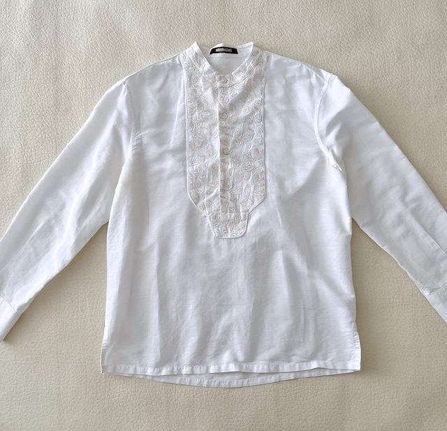 Roberto Cavalli Embroidered Linen bib-front Shirt