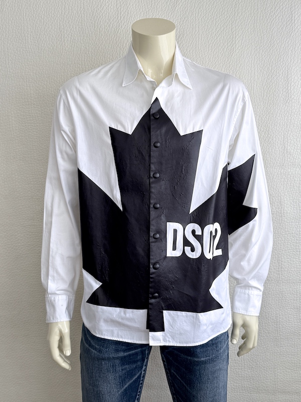 Dsquared2 Maple Leaf Graphic Shirt DSQ2 Sz. IT46 - US36