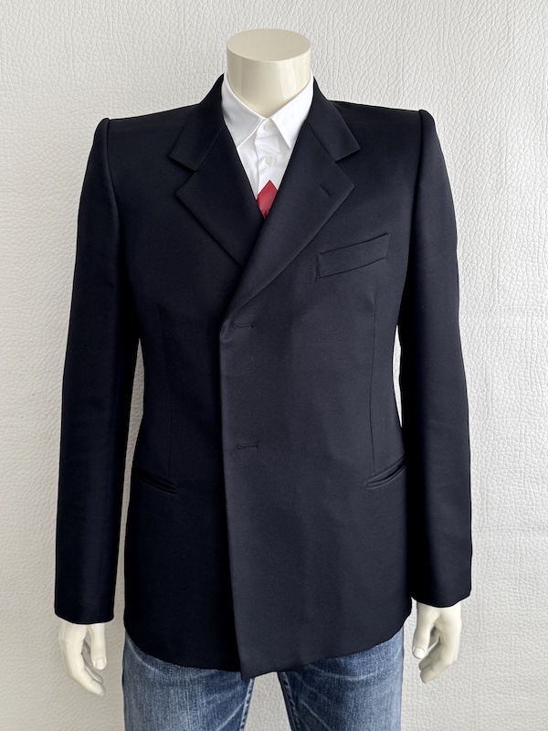 RARE Balenciaga Minimal Black Tailored Blazer Hidden Buttons Size IT52
